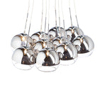 ASTRAL suspendat  sticlă de crom/sticlă transparentă 230V/12V G4 10x20W