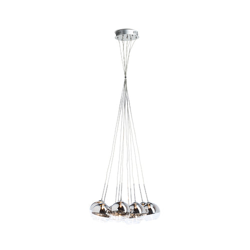ASTRAL suspendat  sticlă de crom/sticlă transparentă 230V/12V G4 10x20W