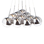 ASTRAL suspendat  sticlă de crom/sticlă transparentă 230V/12V G4 10x20W
