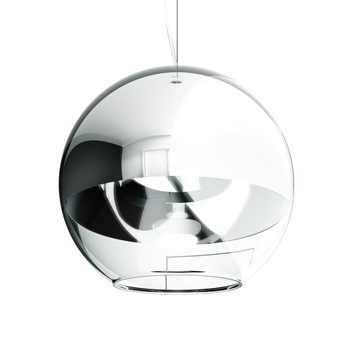 BEAU MONDE 35 suspendat  sticlă de crom/sticlă transparentă 230V LED E27 15W