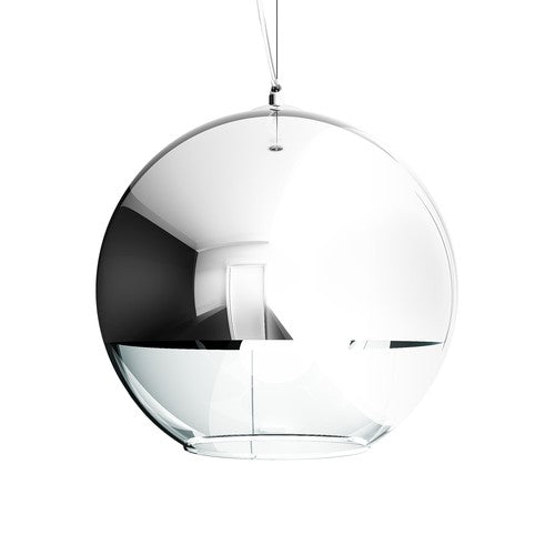 BEAU MONDE 35 suspendat  sticlă de crom/sticlă transparentă 230V LED E27 15W