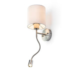 VERSA de perete cu abajur alb nichel mat 230V LED E27 LED 15+3W 40°  3000K
