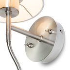 VERSA de perete cu abajur alb nichel mat 230V LED E27 LED 15+3W 40°  3000K
