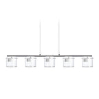 ESTRA V suspendat alb sticlă transparentă 230V LED 5x5W  3000K