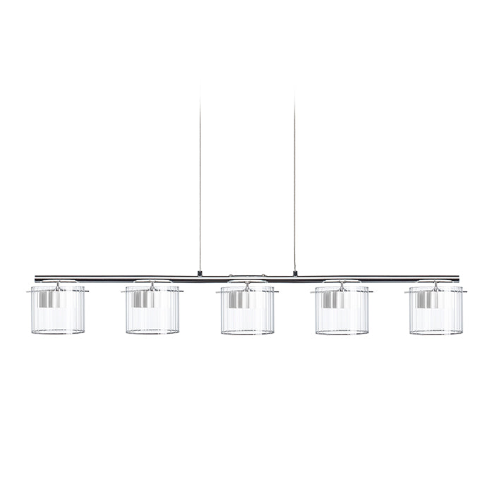 ESTRA V suspendat alb sticlă transparentă 230V LED 5x5W  3000K