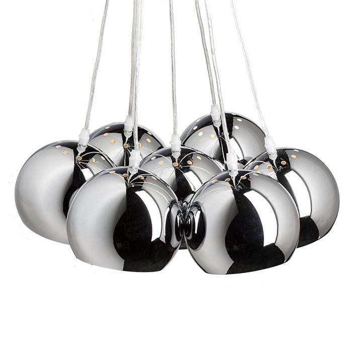 ASTROMET VII suspendat  crom 230V LED E27 7x11W