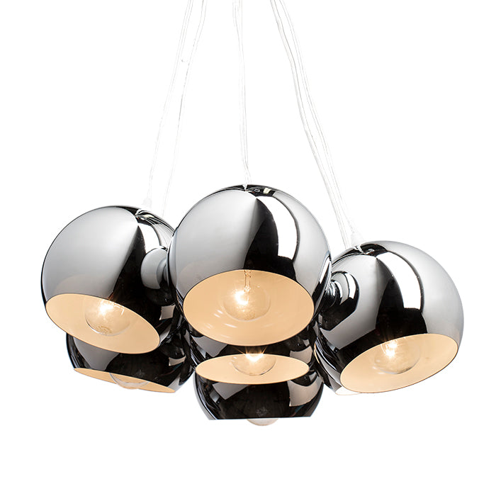 ASTROMET VII suspendat  crom 230V LED E27 7x11W