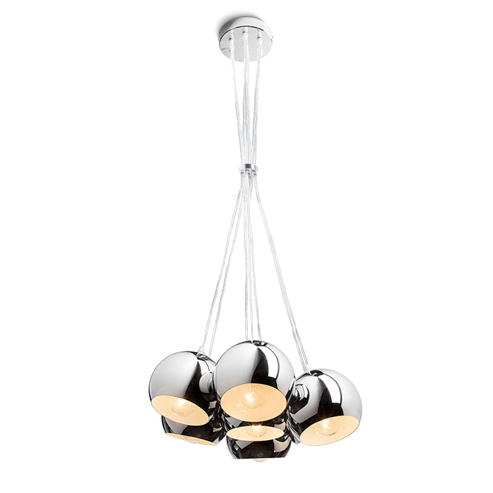 ASTROMET VII suspendat  crom 230V LED E27 7x11W