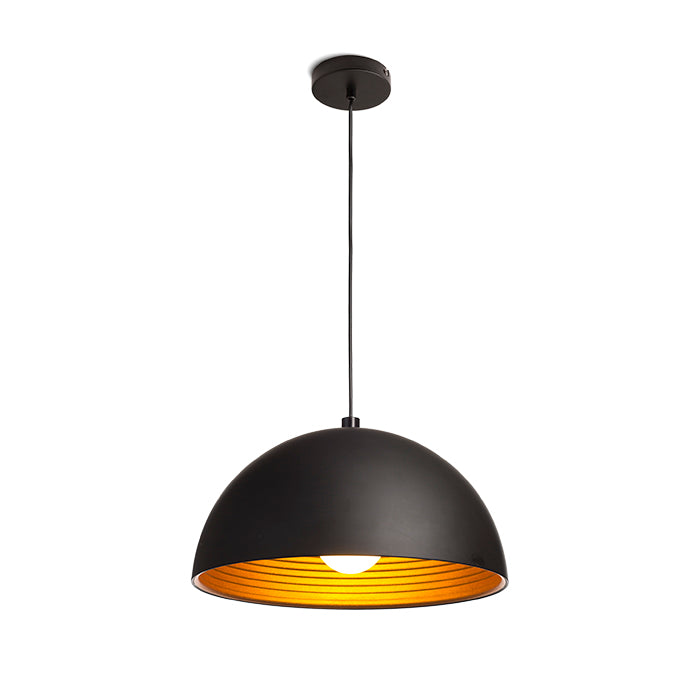 CARISSIMA 40 suspendat negru mat/auriu  230V LED E27 15W