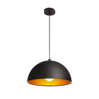 CARISSIMA 40 suspendat negru mat/auriu  230V LED E27 15W