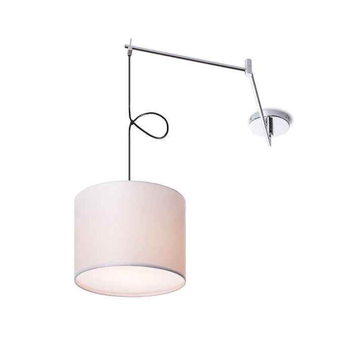 BROADWAY suspendat cu braț alb crom 230V LED E27 15W