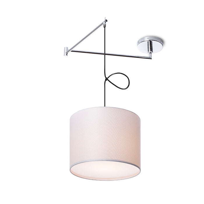 BROADWAY suspendat cu braț alb crom 230V LED E27 15W