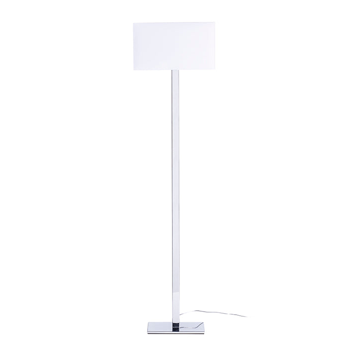 PLAZA de podea alb crom 230V LED E27 15W