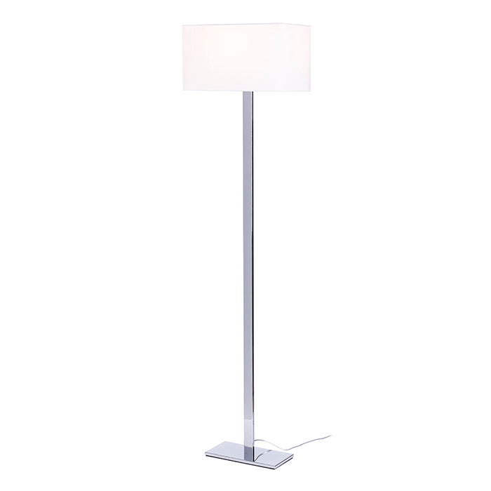 PLAZA de podea alb crom 230V LED E27 15W