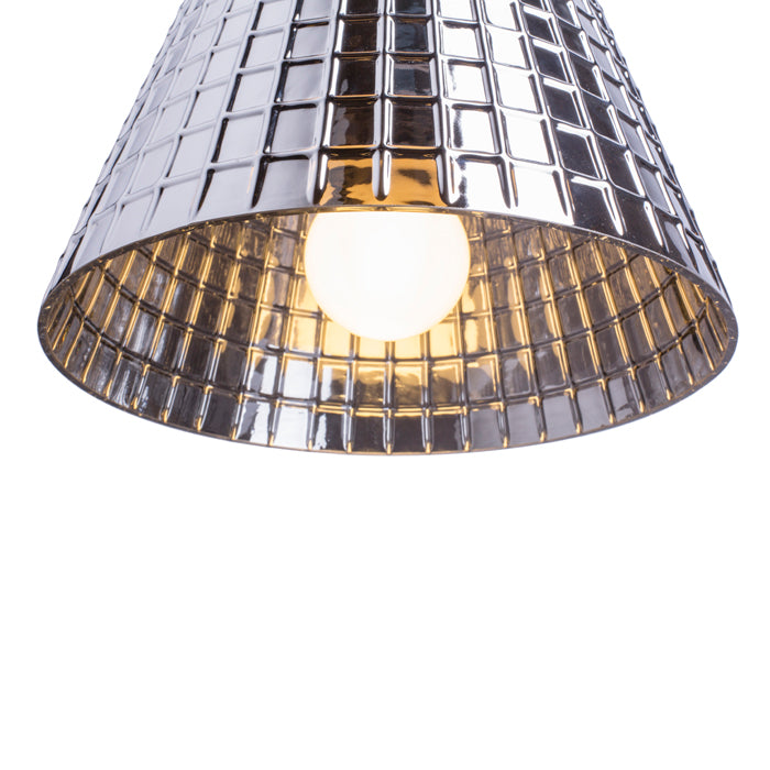 CORONA suspendat  sticlă de crom 230V LED E27 15W