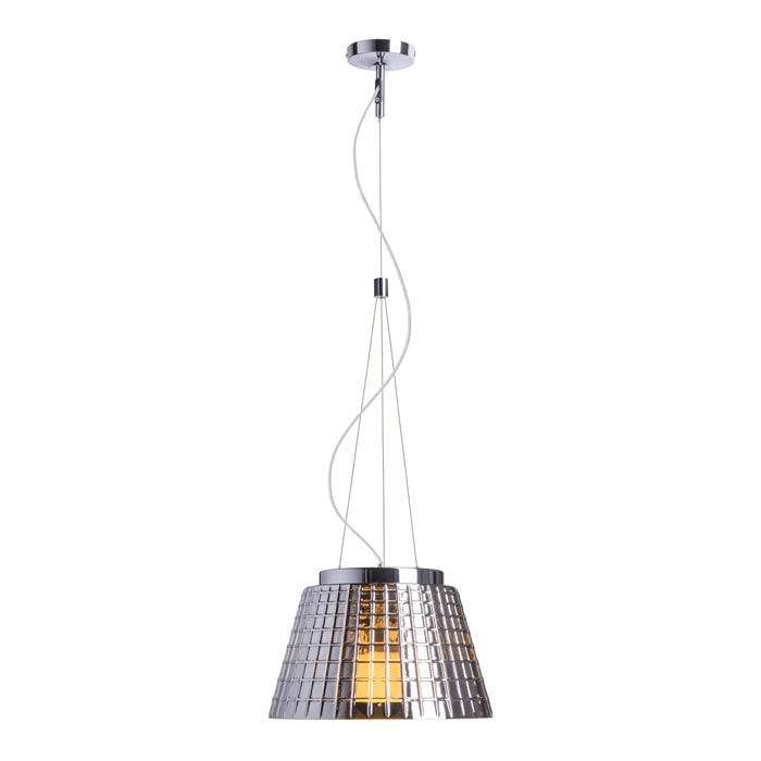CORONA suspendat  sticlă de crom 230V LED E27 15W