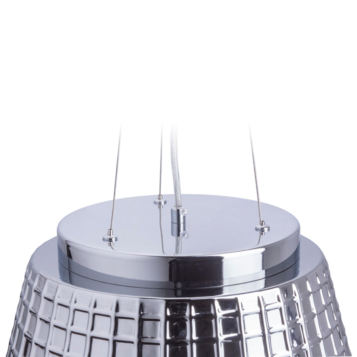 CORONA suspendat  sticlă de crom 230V LED E27 15W