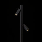 FADO de podea negru  230V LED 2x3W 45°  3000K