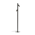 FADO de podea negru  230V LED 2x3W 45°  3000K