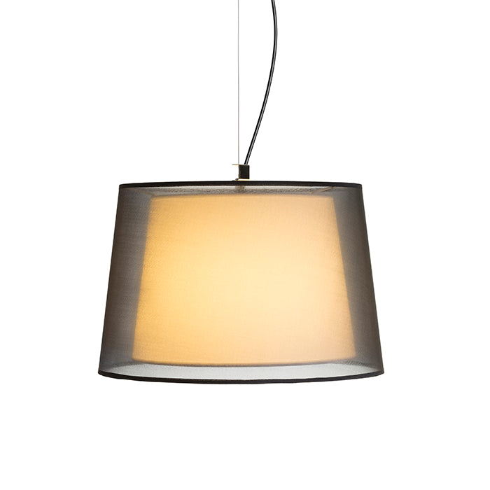 ESPLANADE suspendat negru transparent/alb crom 230V LED E27 15W