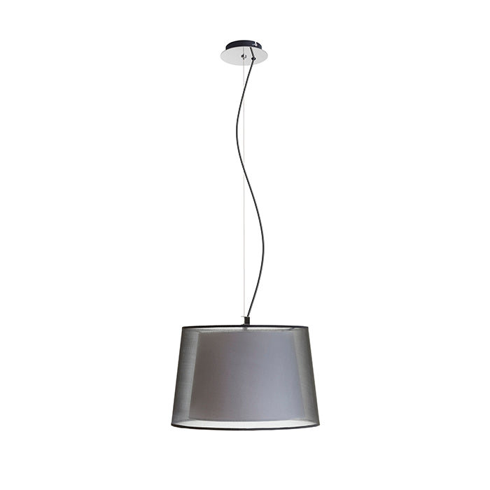 ESPLANADE suspendat negru transparent/alb crom 230V LED E27 15W