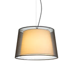ESPLANADE suspendat negru transparent/alb crom 230V LED E27 15W