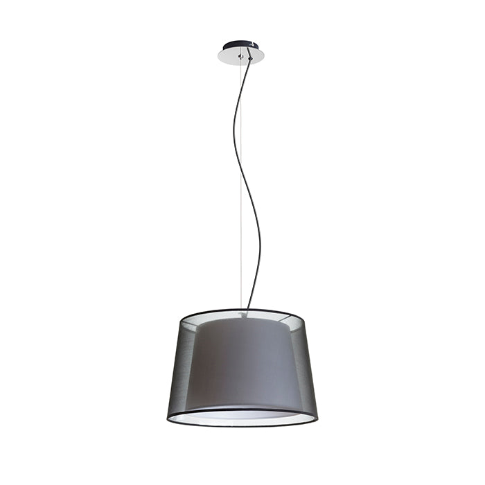 ESPLANADE suspendat negru transparent/alb crom 230V LED E27 15W