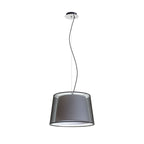 ESPLANADE suspendat negru transparent/alb crom 230V LED E27 15W