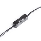 ESPLANADE de masă negru transparent/alb crom 230V LED E27 15W