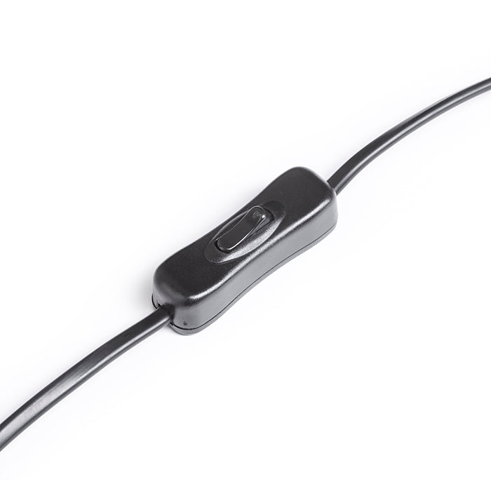 ESPLANADE de masă negru transparent/alb crom 230V LED E27 15W