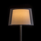 ESPLANADE de masă negru transparent/alb crom 230V LED E27 15W