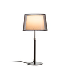 ESPLANADE de masă negru transparent/alb crom 230V LED E27 15W