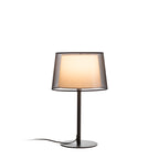 ESPLANADE de masă negru transparent/alb crom 230V LED E27 15W