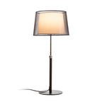 ESPLANADE de masă negru transparent/alb crom 230V LED E27 15W