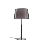 ESPLANADE de masă negru transparent/alb crom 230V LED E27 15W