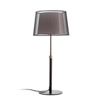 ESPLANADE de masă negru transparent/alb crom 230V LED E27 15W