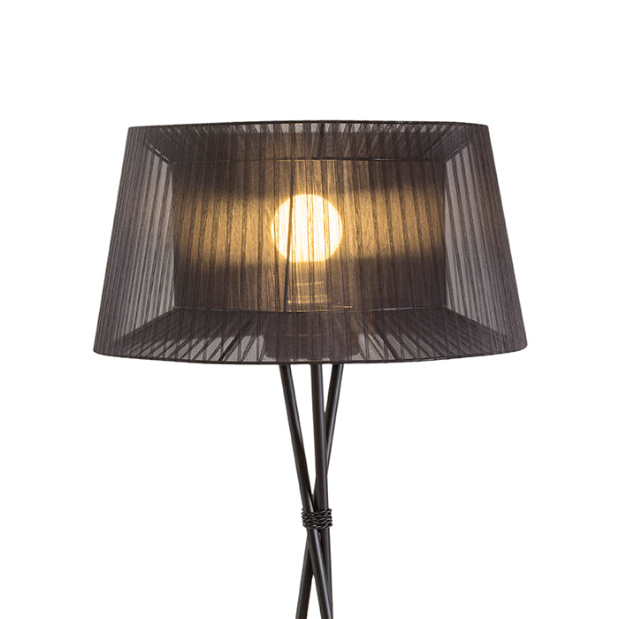 BOULOGNE de podea negru  230V LED E27 15W