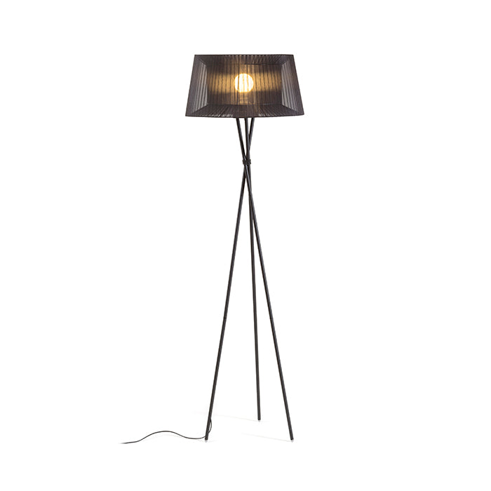 BOULOGNE de podea negru  230V LED E27 15W
