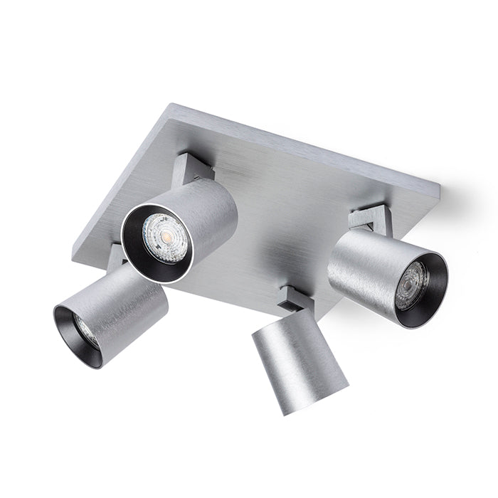 KENNY IV de tavan  aluminiu/negru 230V LED GU10 4x8W