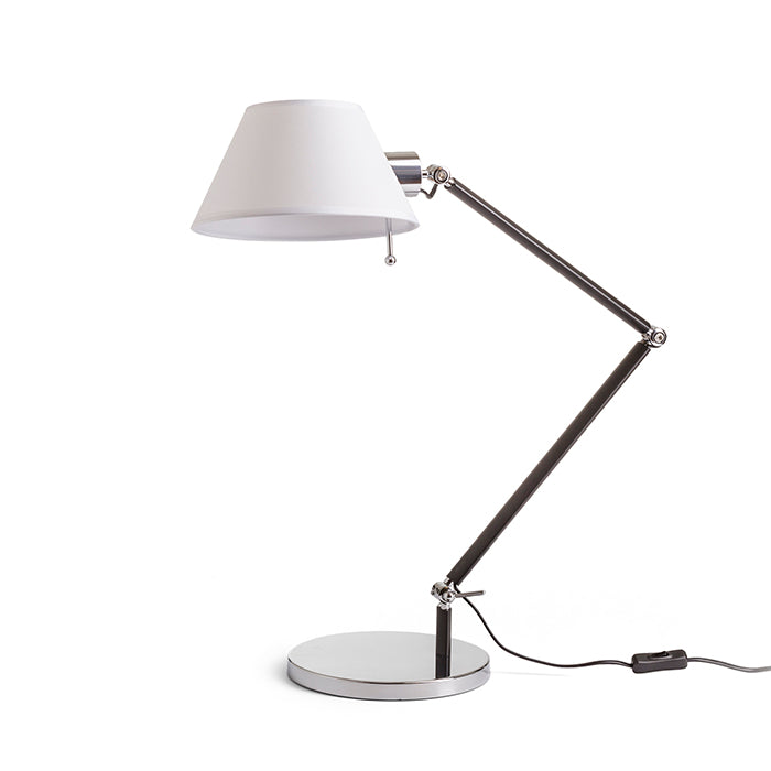 MONTANA de masă alb/negru crom 230V LED E27 11W