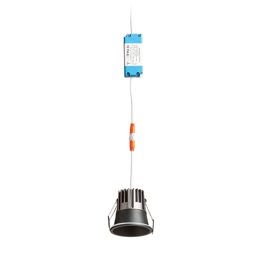 OWEN DIMM incastrat negru 230V LED 7W 45° IP54 3000K - 1800K