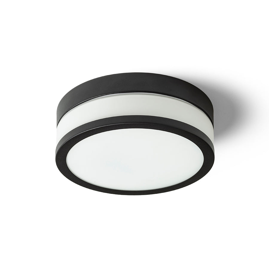 CIRA LED 23 de tavan sticlă opal/negru 230V LED 12W IP44 3000K