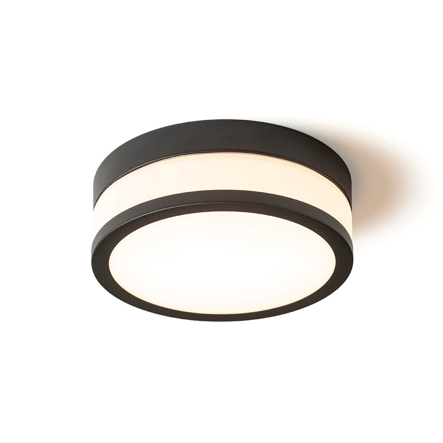 CIRA LED 23 de tavan sticlă opal/negru 230V LED 12W IP44 3000K