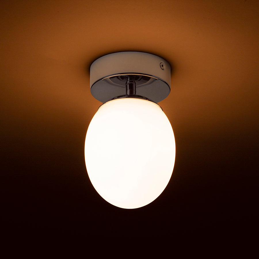 MERINGUE 11 de tavan sticlă opal/crom 230V LED G9 9W IP44
