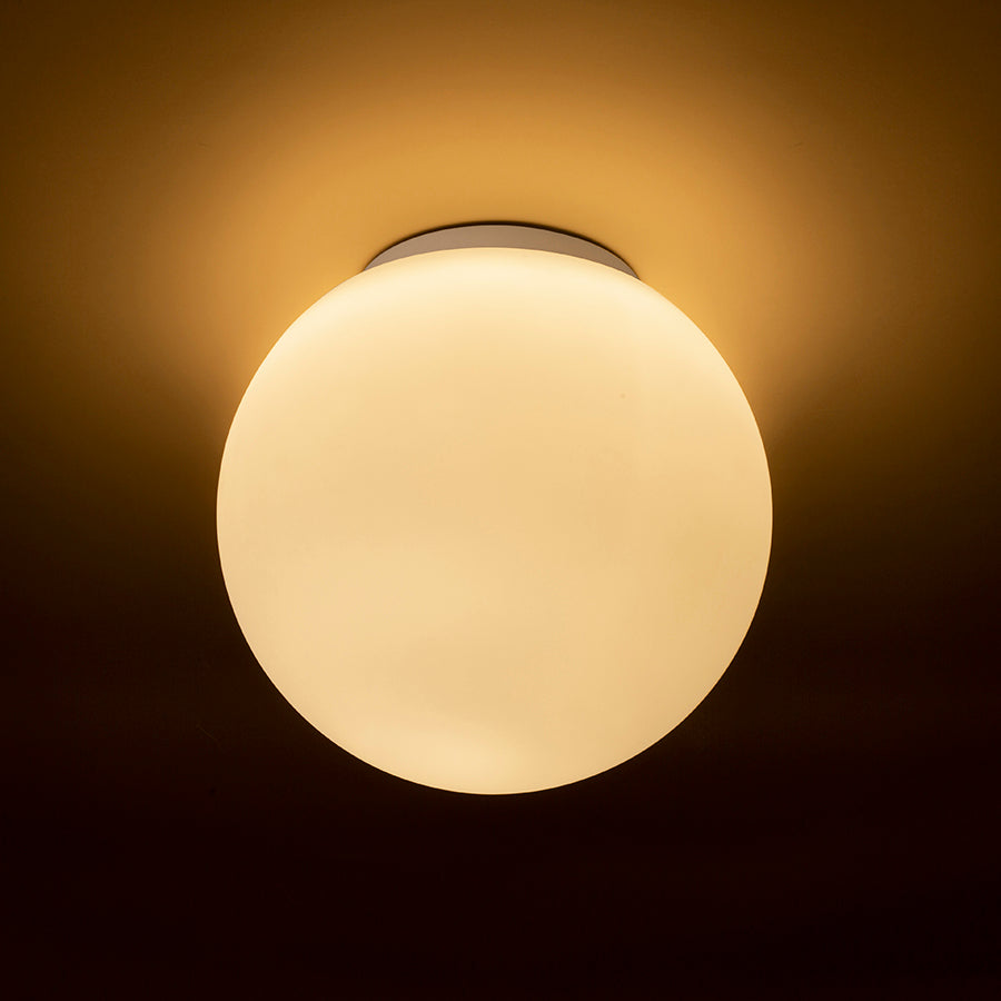 BOLLY 26 de tavan  sticlă opal/crom 230V LED E27 15W IP44