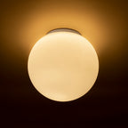 BOLLY 26 de tavan  sticlă opal/crom 230V LED E27 15W IP44