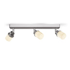 LINN III montat pe suprafață  sticlă opal/crom 230V LED G9 3x3W IP44