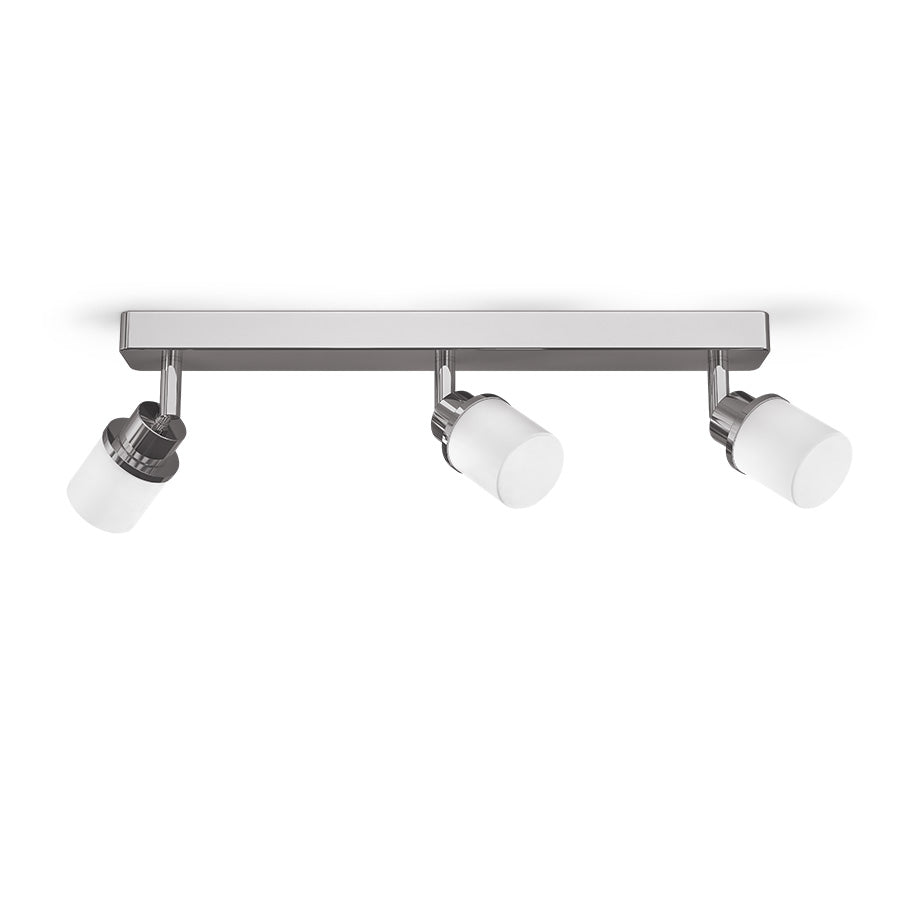 LINN III montat pe suprafață  sticlă opal/crom 230V LED G9 3x3W IP44