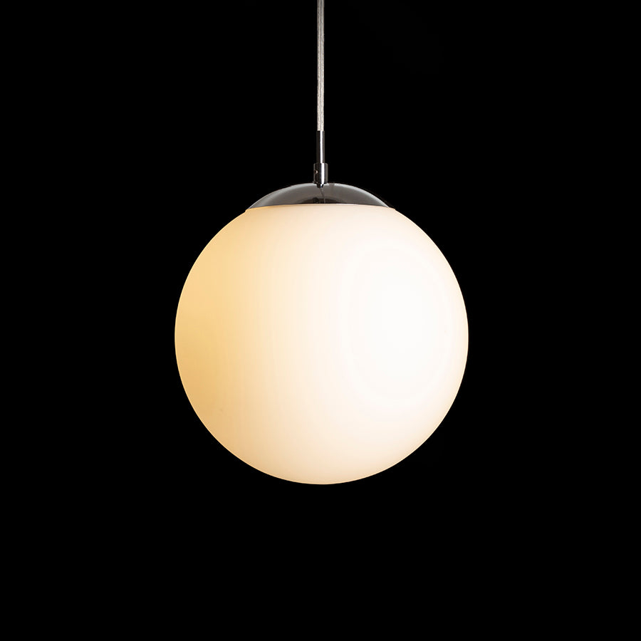 LUNA 25 suspendat  sticlă opal/crom 230V LED E27 15W