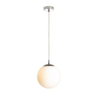 LUNA 25 suspendat  sticlă opal/crom 230V LED E27 15W